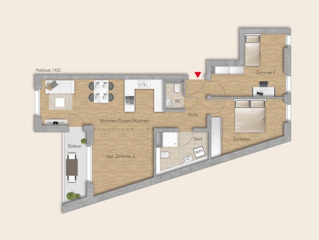 Grundriss Etagenwohnung Winnenden