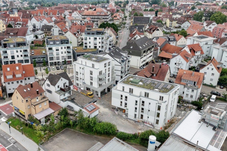Drohnenansicht Erdgeschosswohnung Winnenden