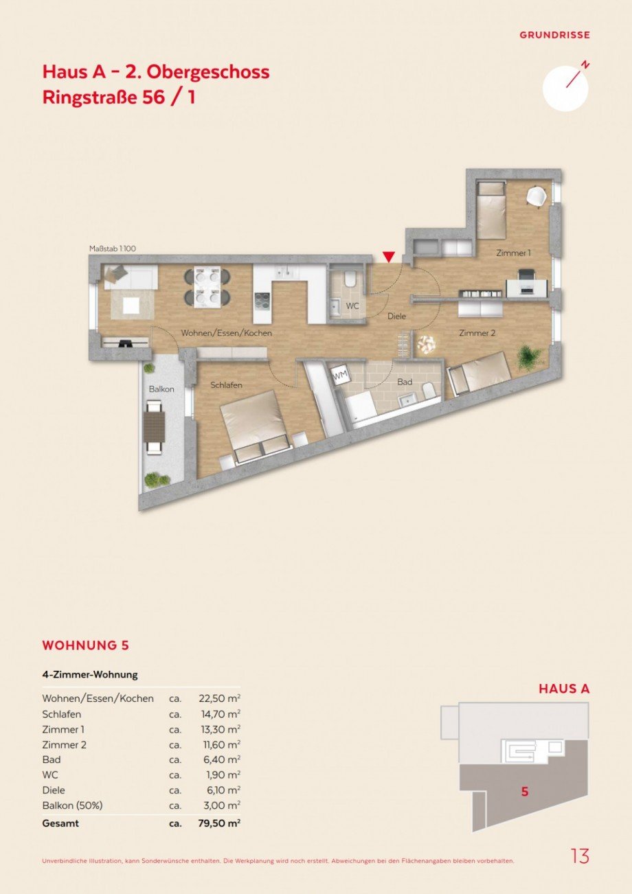 Grundriss Etagenwohnung Winnenden