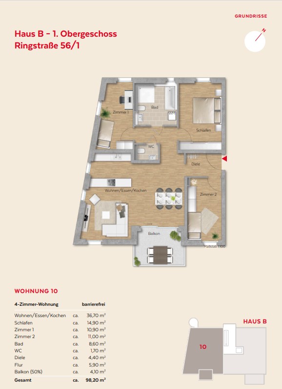 Grundriss Etagenwohnung Winnenden