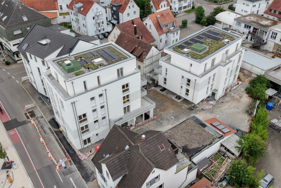 Drohnenansicht Erdgeschosswohnung Winnenden