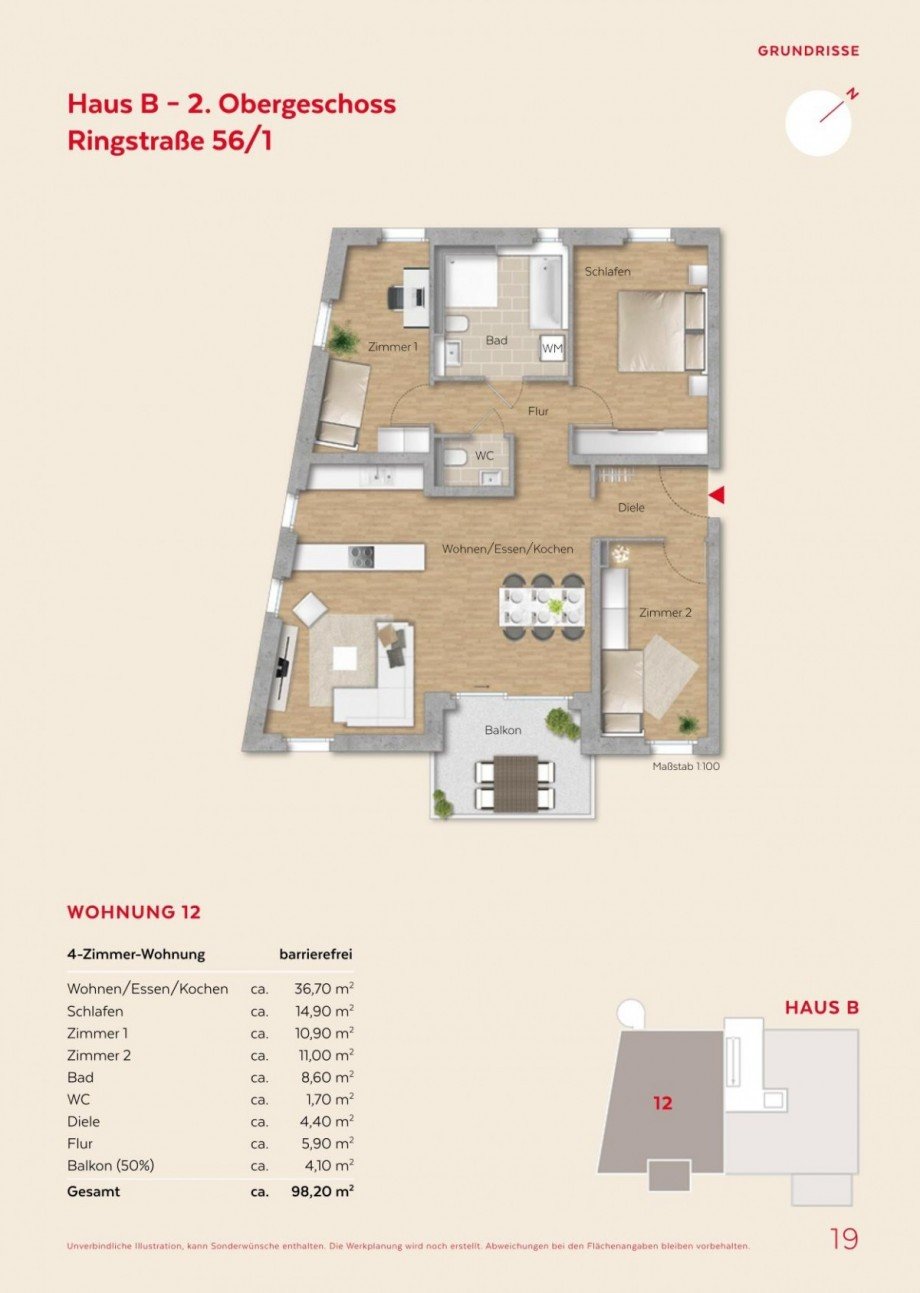 Grundriss Etagenwohnung Winnenden
