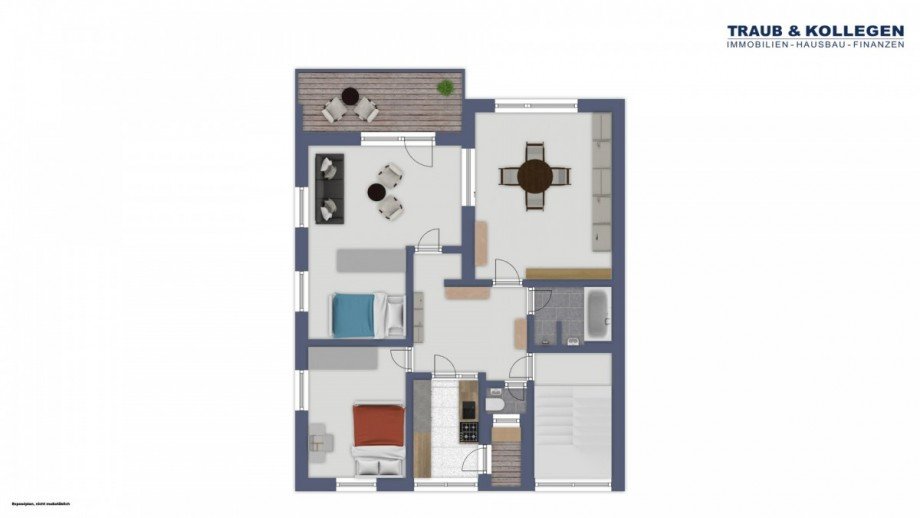 Grundriss Erdgeschosswohnung Winnenden