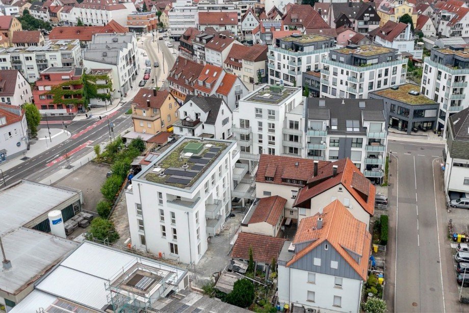 Drohnenansicht Etagenwohnung Winnenden