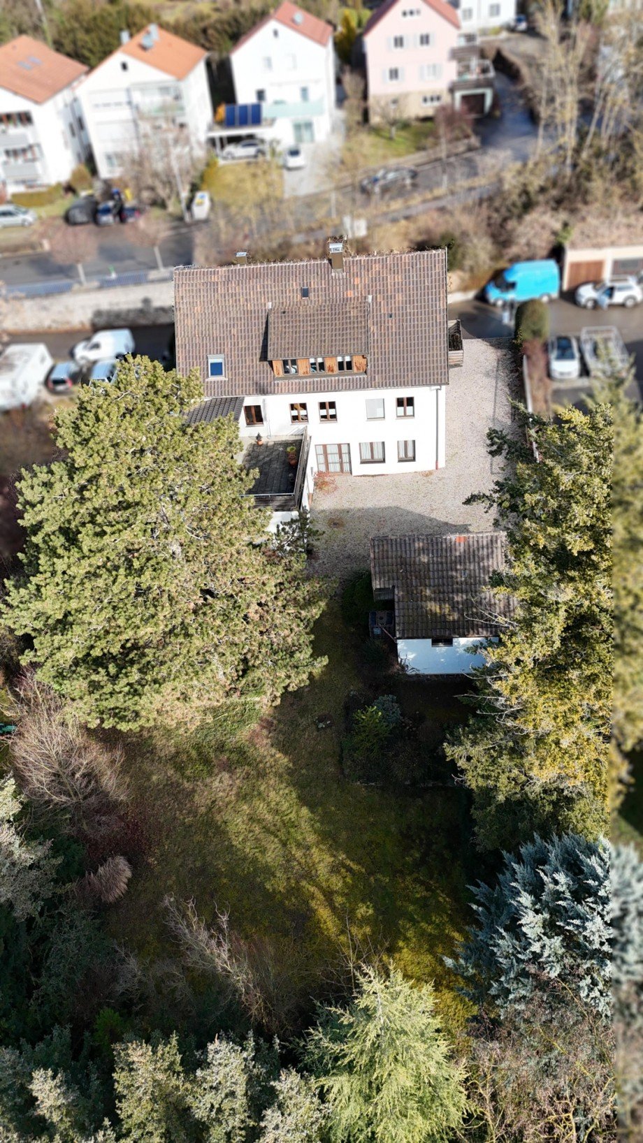 Luftansicht mit Garten Wohngrundst�ck Waiblingen