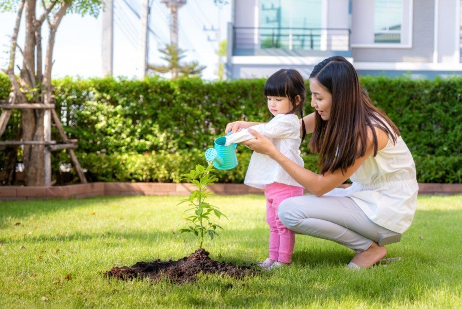 Familie im Garten Erdgeschosswohnung Winnenden
