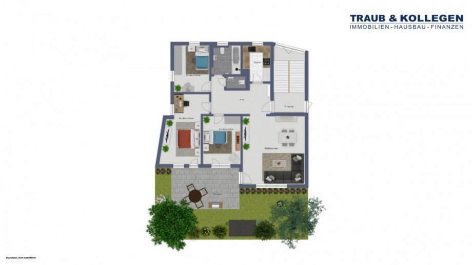 Grundriss Erdgeschosswohnung Winnenden